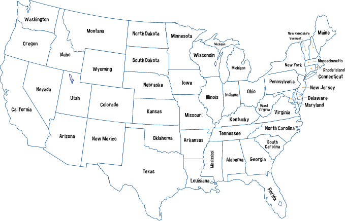 USA states map
